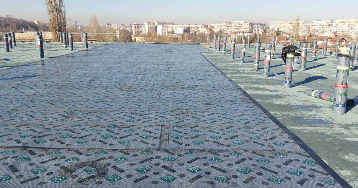 Хидроизолация на плосък покрив — снимка 16